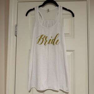 Bride tank top in size Medium